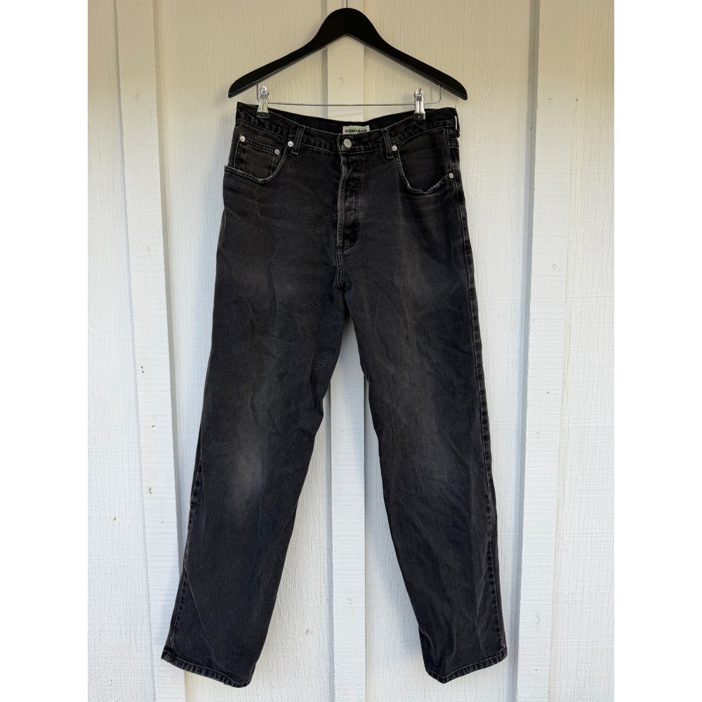 Vintage Guess Jeans 90s Button Fly Faded Black Denim 39097-34 Mens 34x32